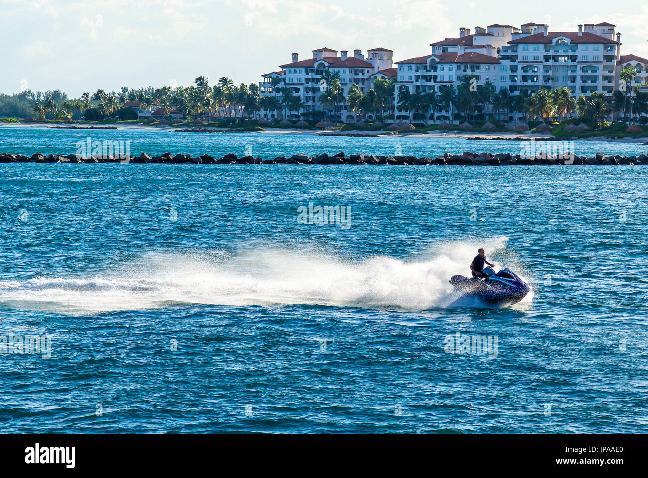 Jet Ski, South Point, Miami Beach, Florida, USA Banque D'Images