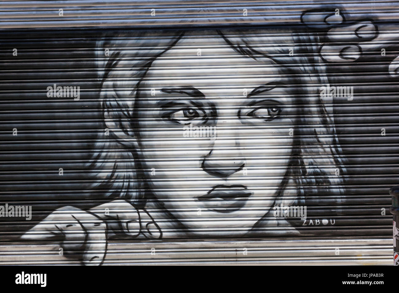 L'Angleterre, Londres, Shoreditch, Brick Lane, Street Art Banque D'Images