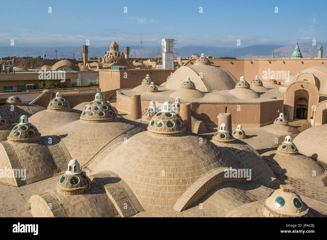L'Iran, Kashan, ville Hammam Sultan Ahmad Mir, (baignoire chambre), le toit Banque D'Images