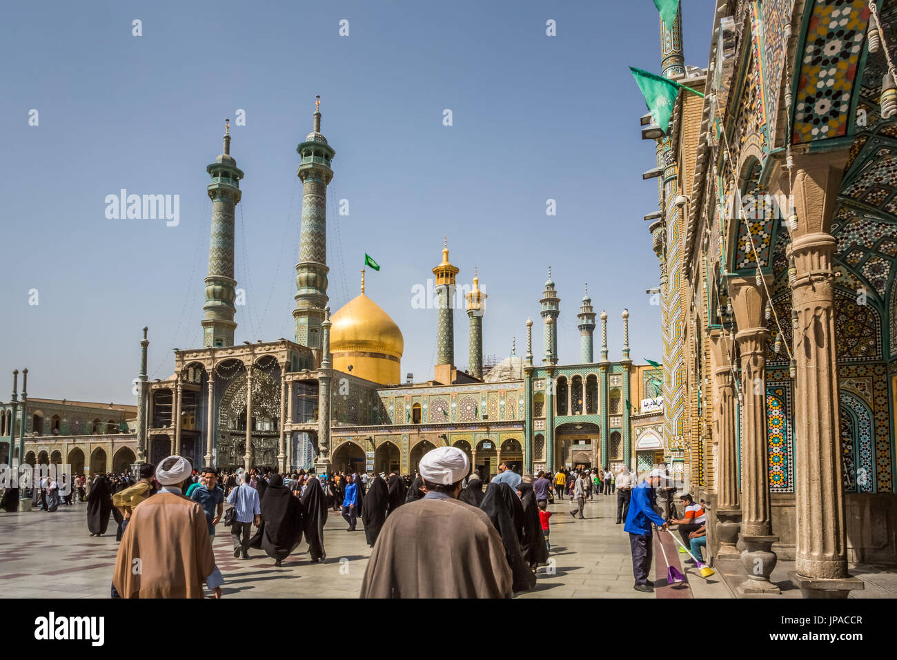 L'Iran, la ville de Qom, Hazrat-e Masumeh (lieu saint) Banque D'Images