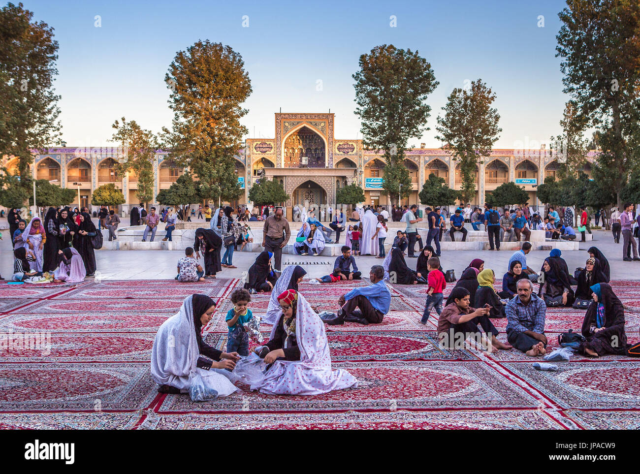 L'Iran, Shiraz, Ville Shah-e-Cheragh Sanctury Banque D'Images