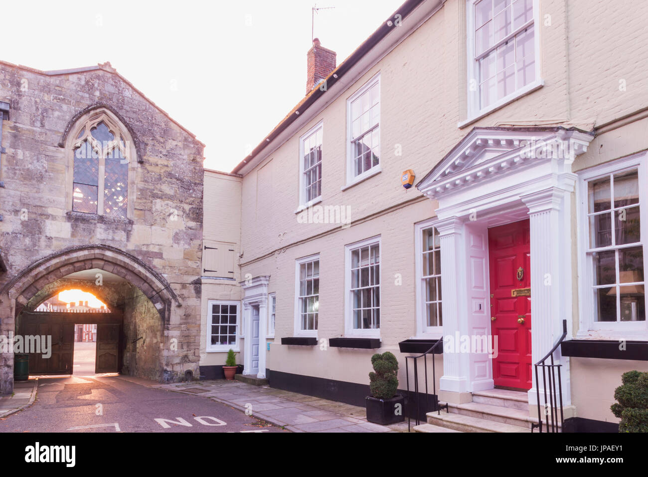 L'Angleterre, Salisbury, Wiltshire, près de la cathédrale, des bâtiments historiques Banque D'Images