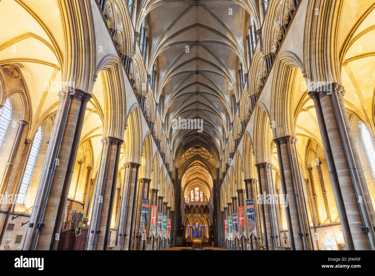 L'Angleterre, dans le Wiltshire, Salisbury, cathédrale de Salisbury Banque D'Images