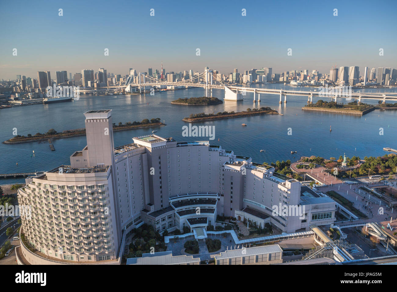 Le Japon, la ville de Tokyo, Tokyo Bay, Skyline, Nikko Hotel Banque D'Images