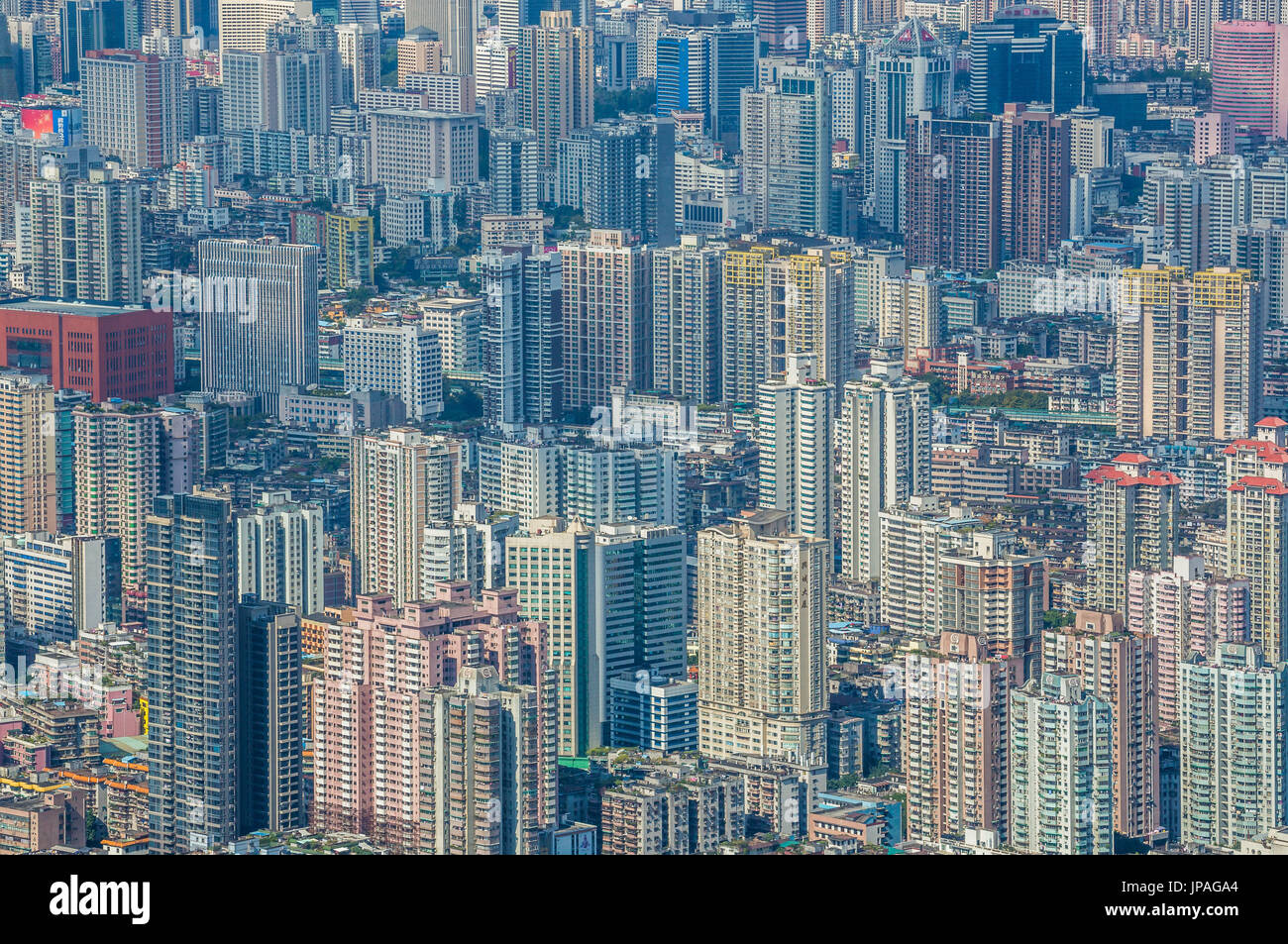 La Chine, la province de Guangdong, Guangzhou, la ville, le centre de Guangzhou skyline Banque D'Images
