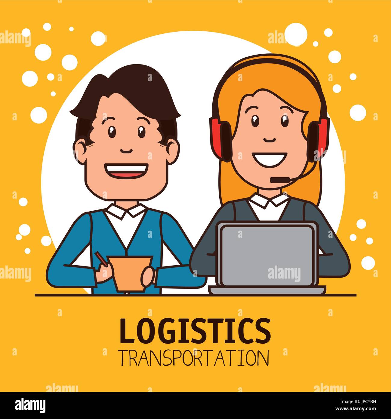 Responsable logistique cargo vector livraison infographie illustration  graphic design Image Vectorielle Stock - Alamy