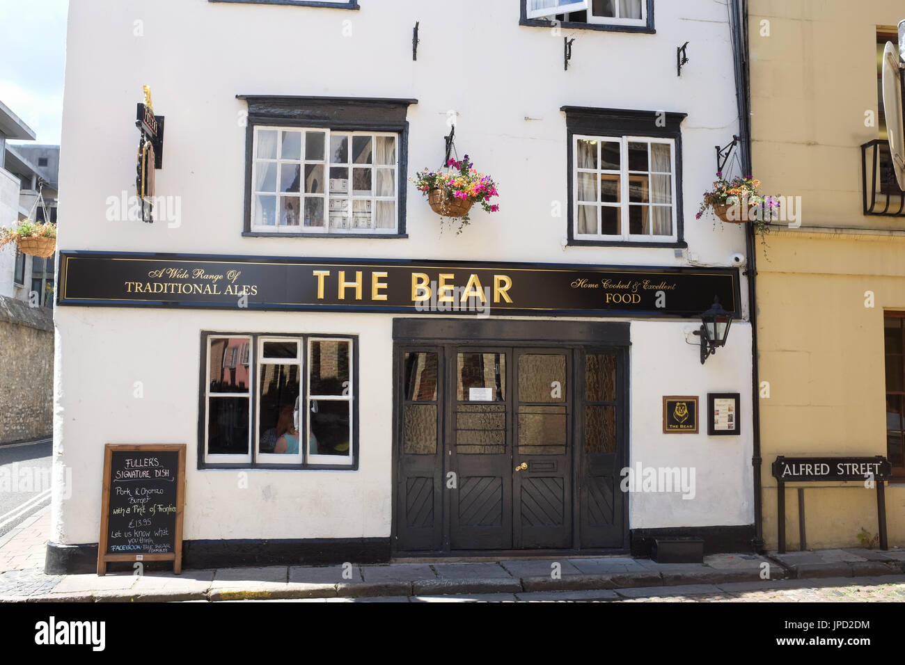 Le Bear pub dans Alfred Street, Oxford, Angleterre. Banque D'Images