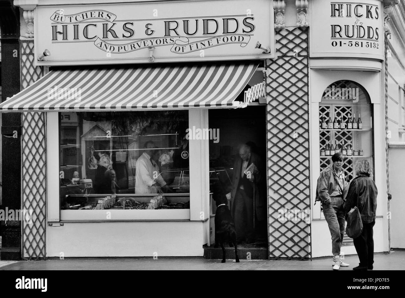 Famille de bouchers, Londres, Angleterre, Royaume-Uni, vers 1980 Banque D'Images