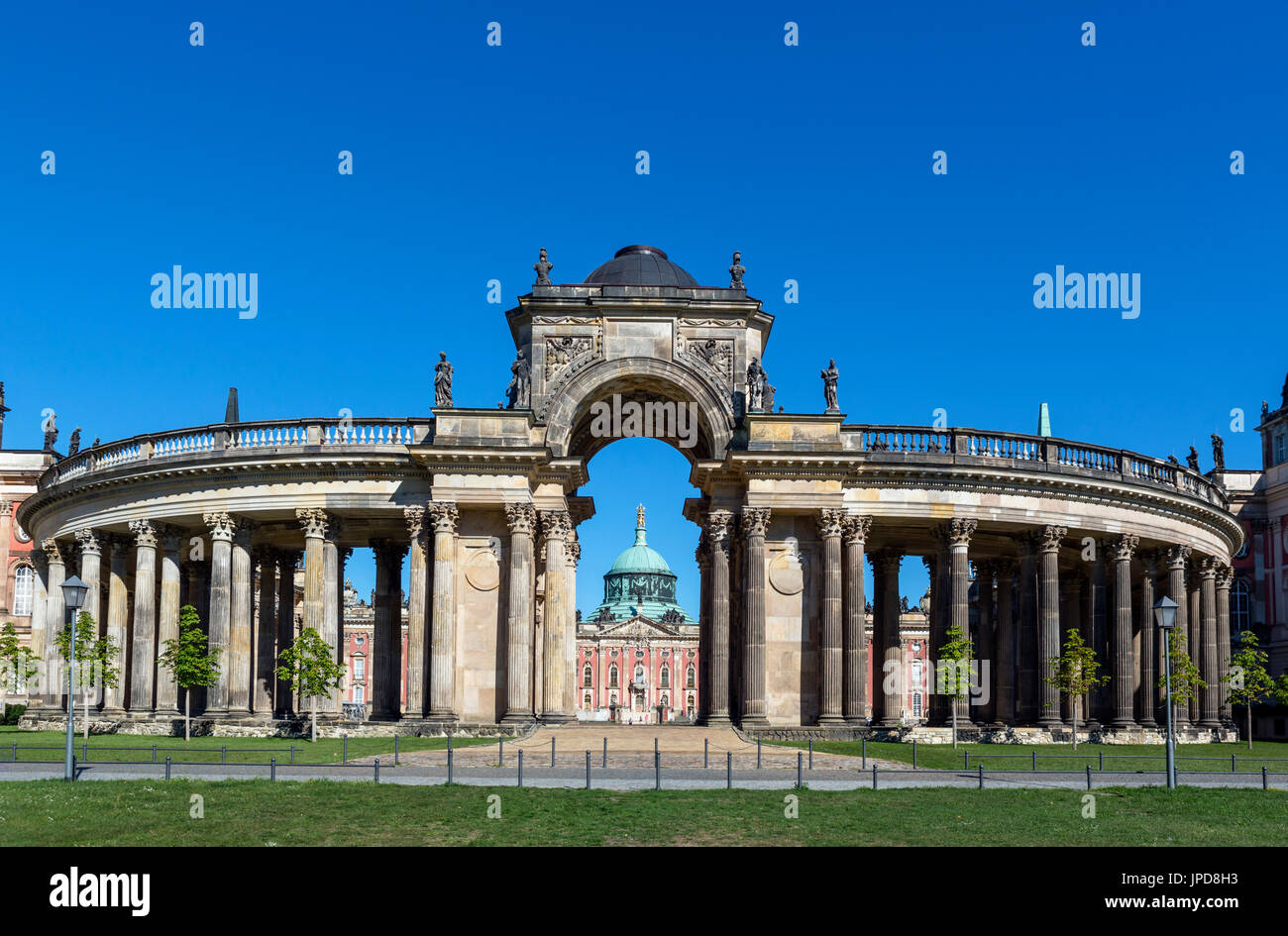 Le Neues Palais (nouveau Palais), parc Sanssouci, Potsdam, Brandebourg, Allemagne Banque D'Images