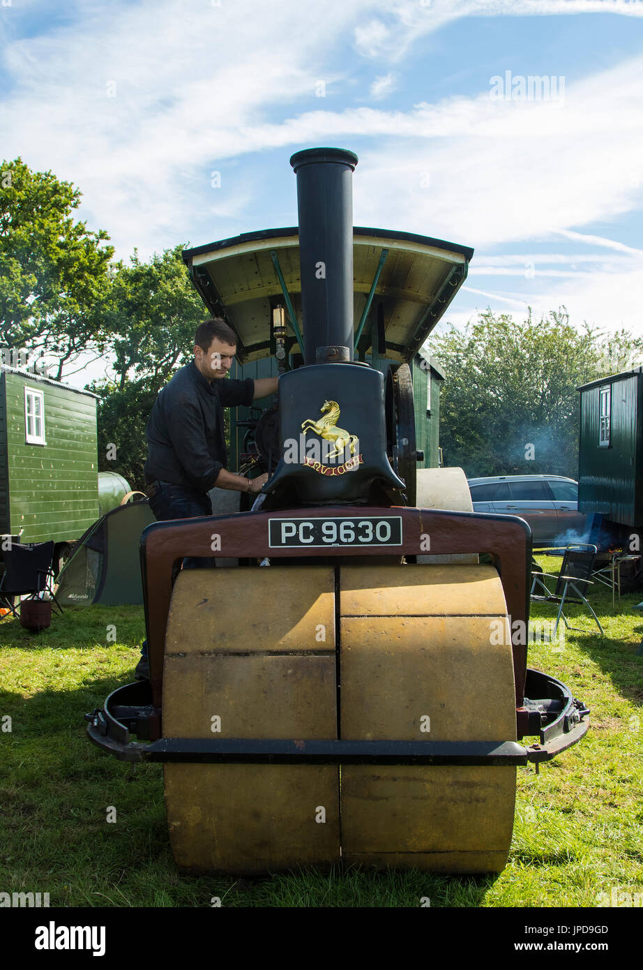 Moteur à vapeur d'époque et de vapeur in Ringmer show 2017 Pays Banque D'Images