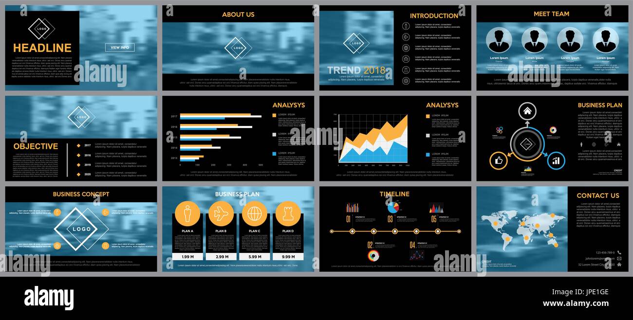 L'élément de conception de modèles de présentation d'infographies.Utiliser dans la présentation, rapport annuel, livre à couverture modèle. Brochure, mise en page, Keynote ,F Illustration de Vecteur