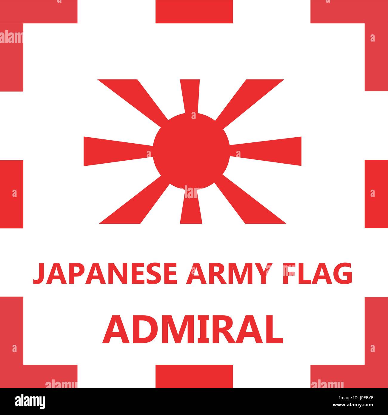 Drapeau de l'armée japonaise - l'amiral Illustration de Vecteur