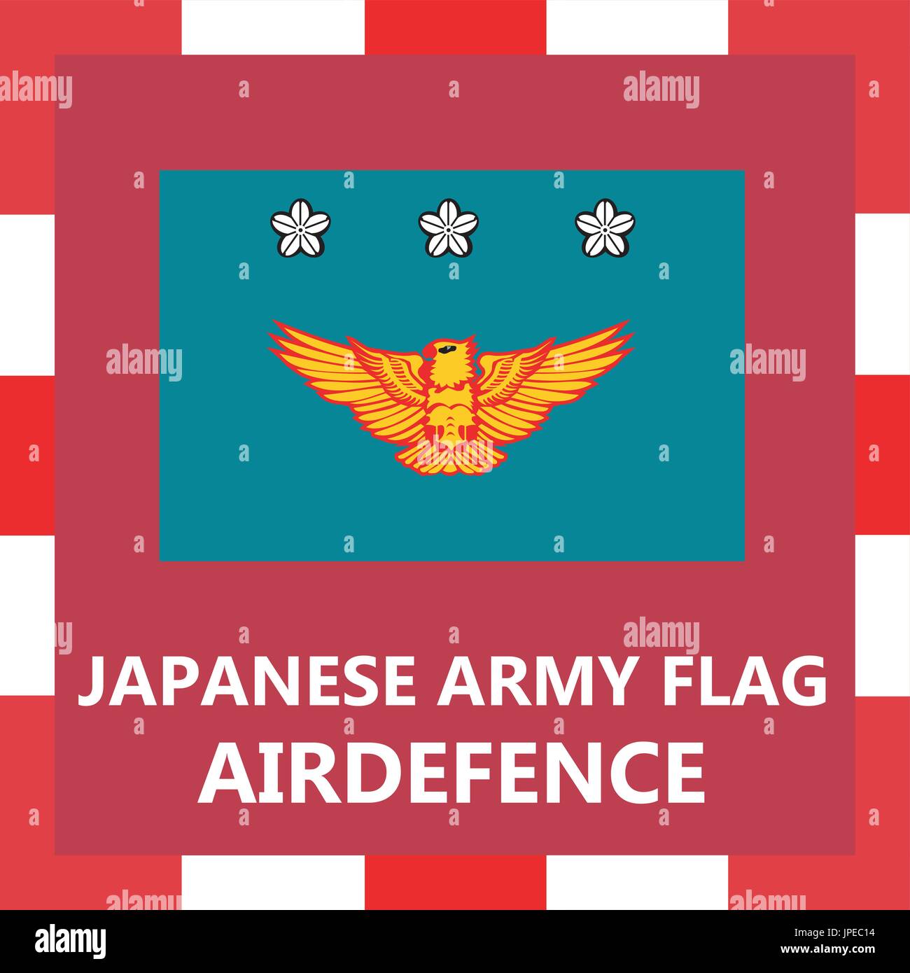 Drapeau de l'armée japonaise - Airdefense Illustration de Vecteur