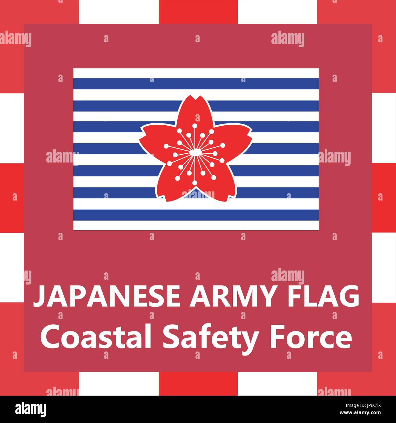 Drapeau de l'armée japonaise - force de sécurité côtière Illustration de Vecteur