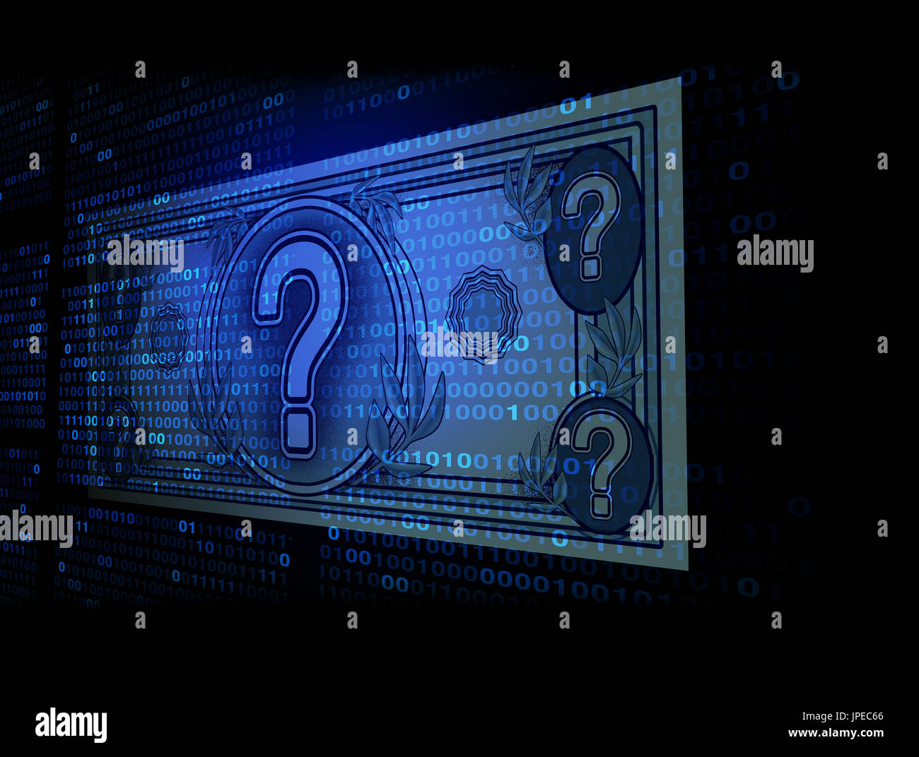 Comme Cryptocurrency ou bitcoin ethereum internet numérique comme concept économique monnaie électronique en ligne des transactions d'argent à partir d'une base de données bancaires. Banque D'Images