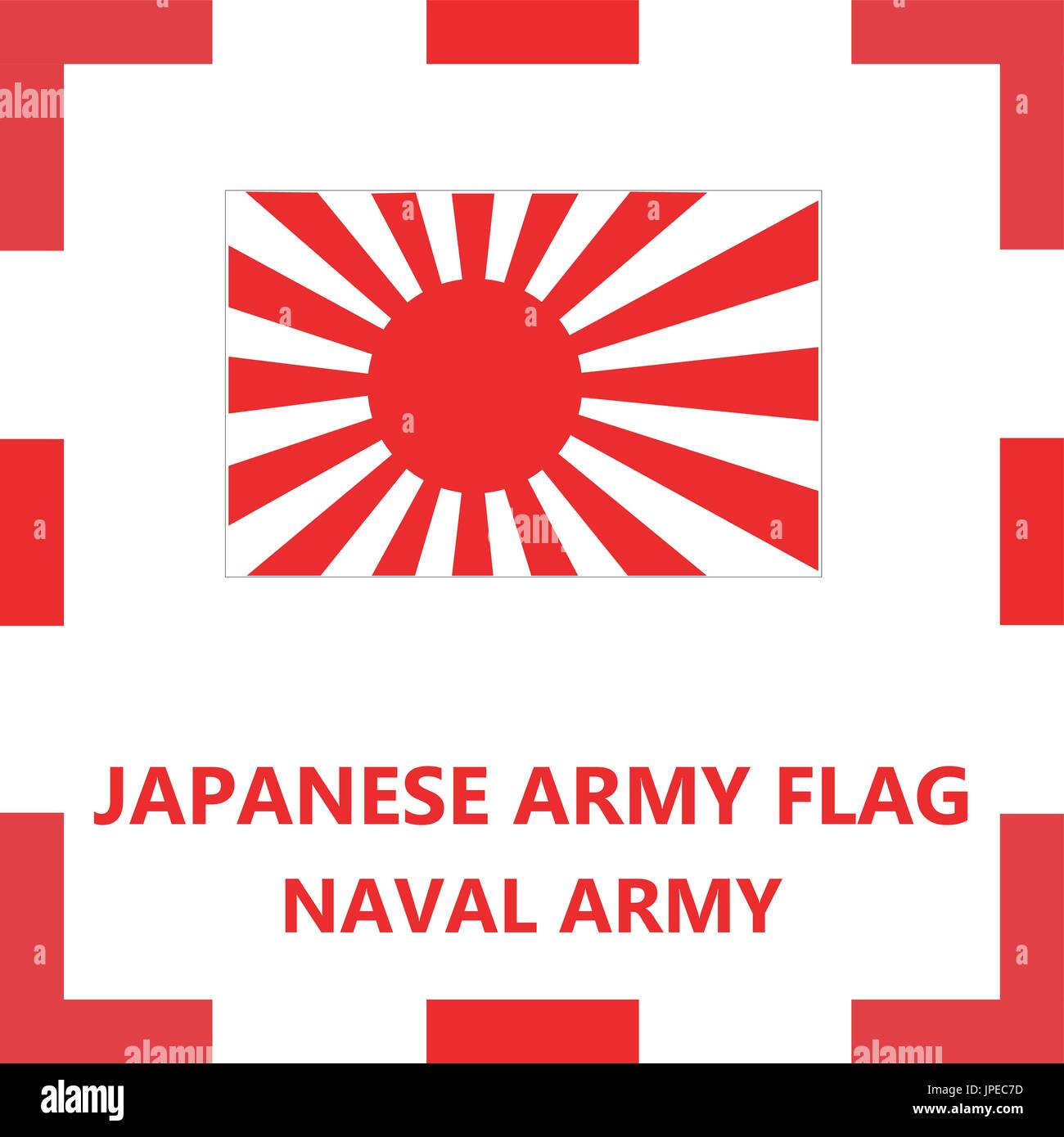 Drapeau de l'armée japonaise - Armée navale Illustration de Vecteur