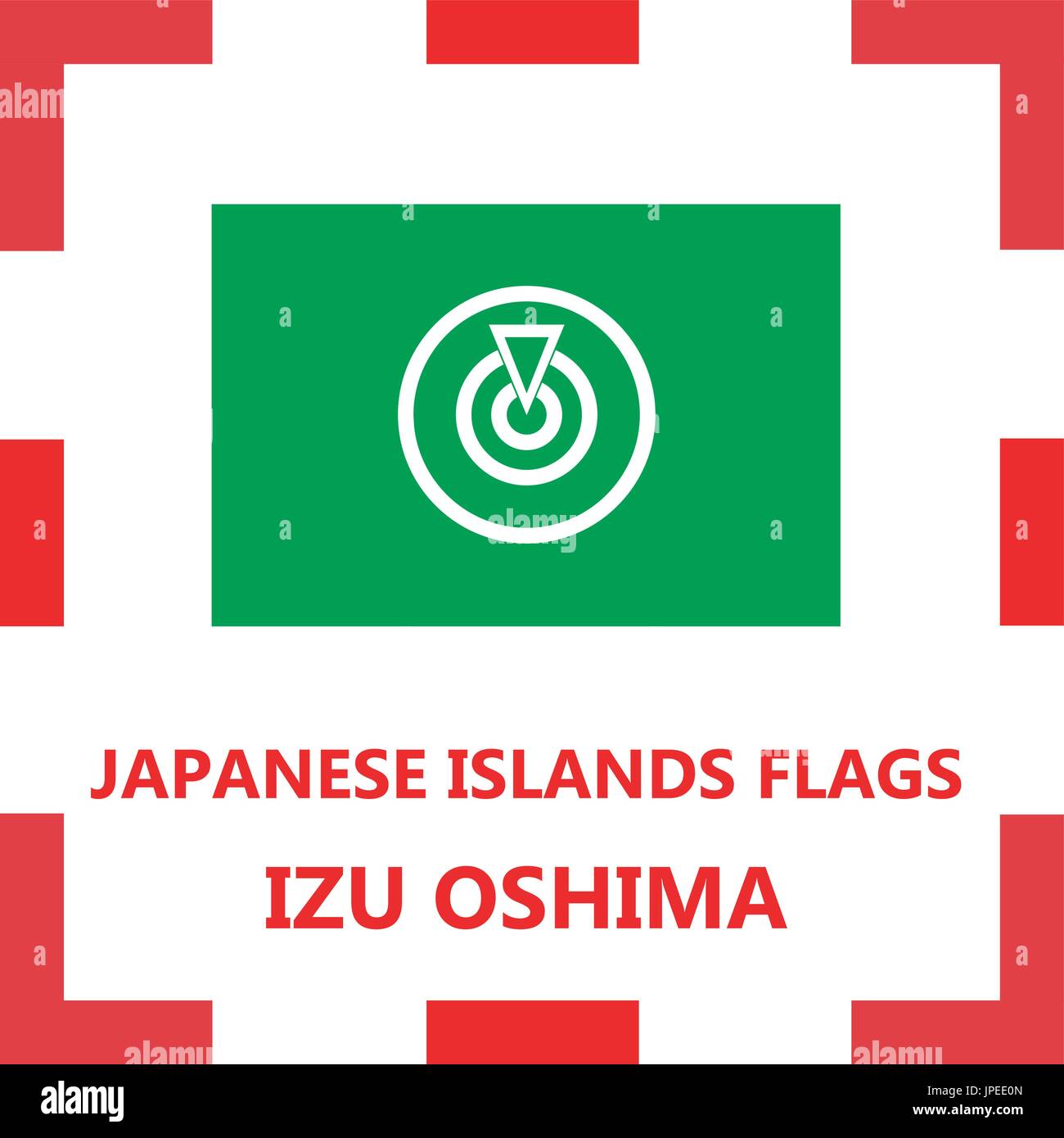 Pavillon de l'île japonaise d'Izu Oshima Illustration de Vecteur
