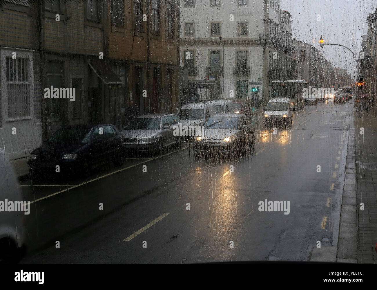 Jour pluvieux à Porto - Portugal Banque D'Images