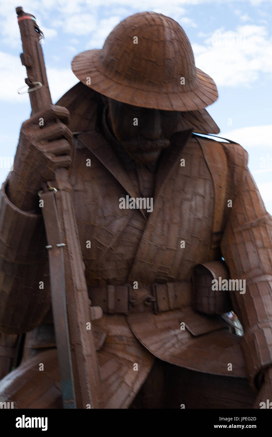 Tommy sculpture à Seaham Harbour, North East England, UK Banque D'Images