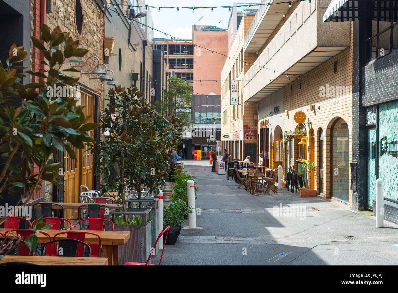 Bars sur la rue Peel, Adélaïde, Australie du Sud. L'Australie. Banque D'Images