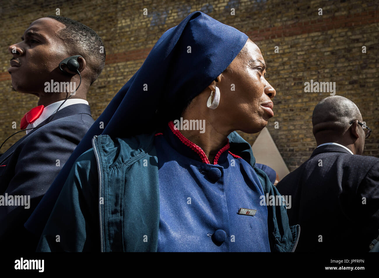 Londres, Royaume-Uni. 1er août 2017. Afrikan annuel Réparations le jour de l'émancipation et rallye à Brixton mars © Guy Josse/Alamy Live News Banque D'Images