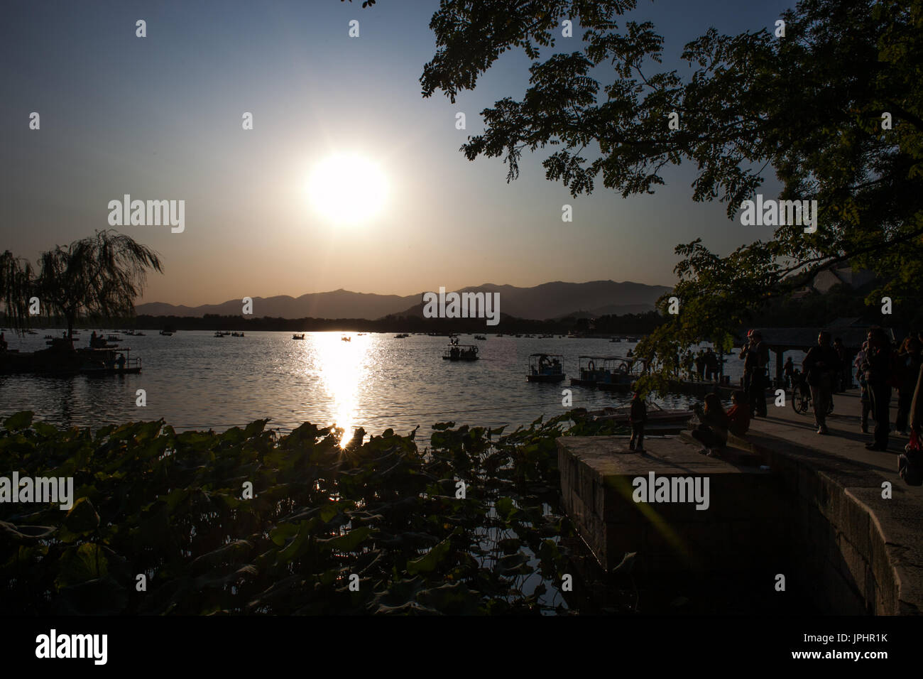 Le Lac de Kunming, Beijing, Chine Banque D'Images