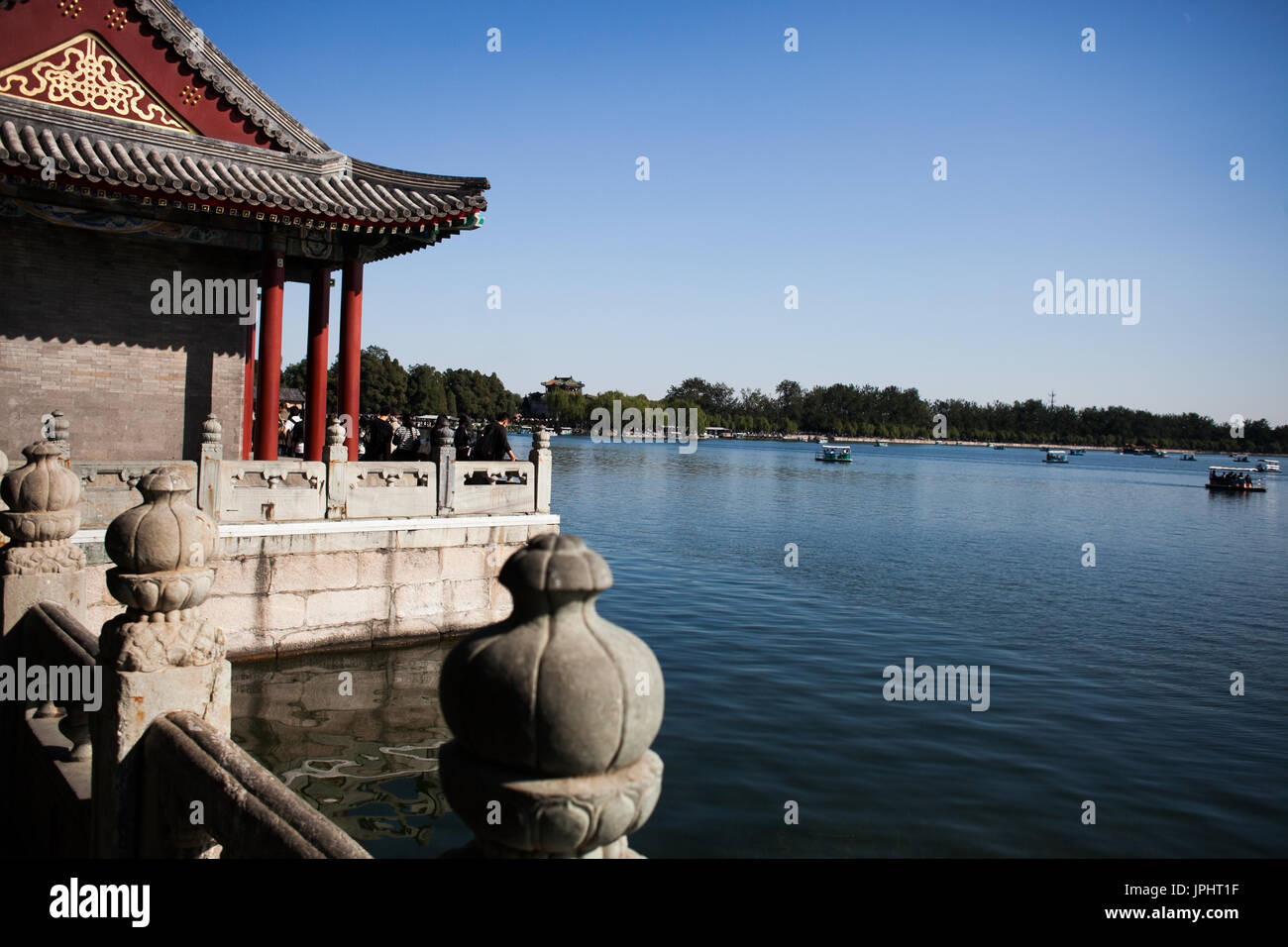 Le Lac de Kunming, Beijing, Chine Banque D'Images