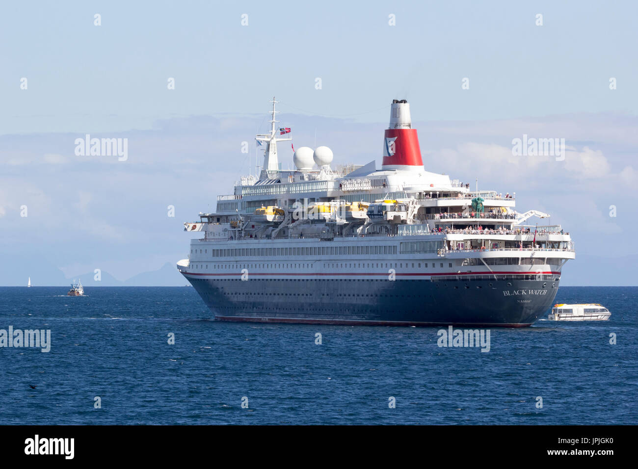 Le Black Watch de navires de passagers s'apprête à quitter Stornoway, Isle Of Lewis, îles Hébrides, Ecosse, Royaume-Uni Banque D'Images