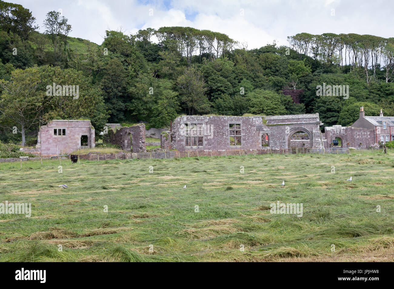 Les ruines de Keil House, Southend, Mull of Kintyre, Ecosse, Royaume-Uni Banque D'Images