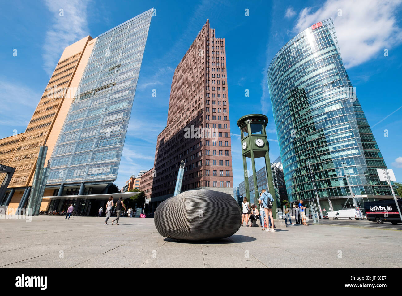Cityscape de Potsdamer Platz et du quartier des divertissements d'affaires moderne à Berlin, Allemagne Banque D'Images
