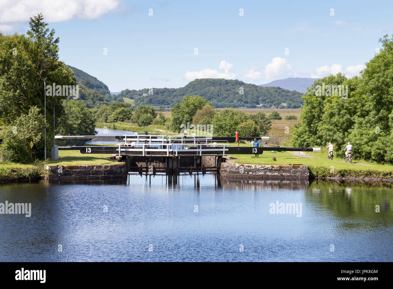 Le canal de Crinan, Lock 13, ARGYLL & BUTE, à l'ouest de l'Ecosse, Royaume-Uni Banque D'Images