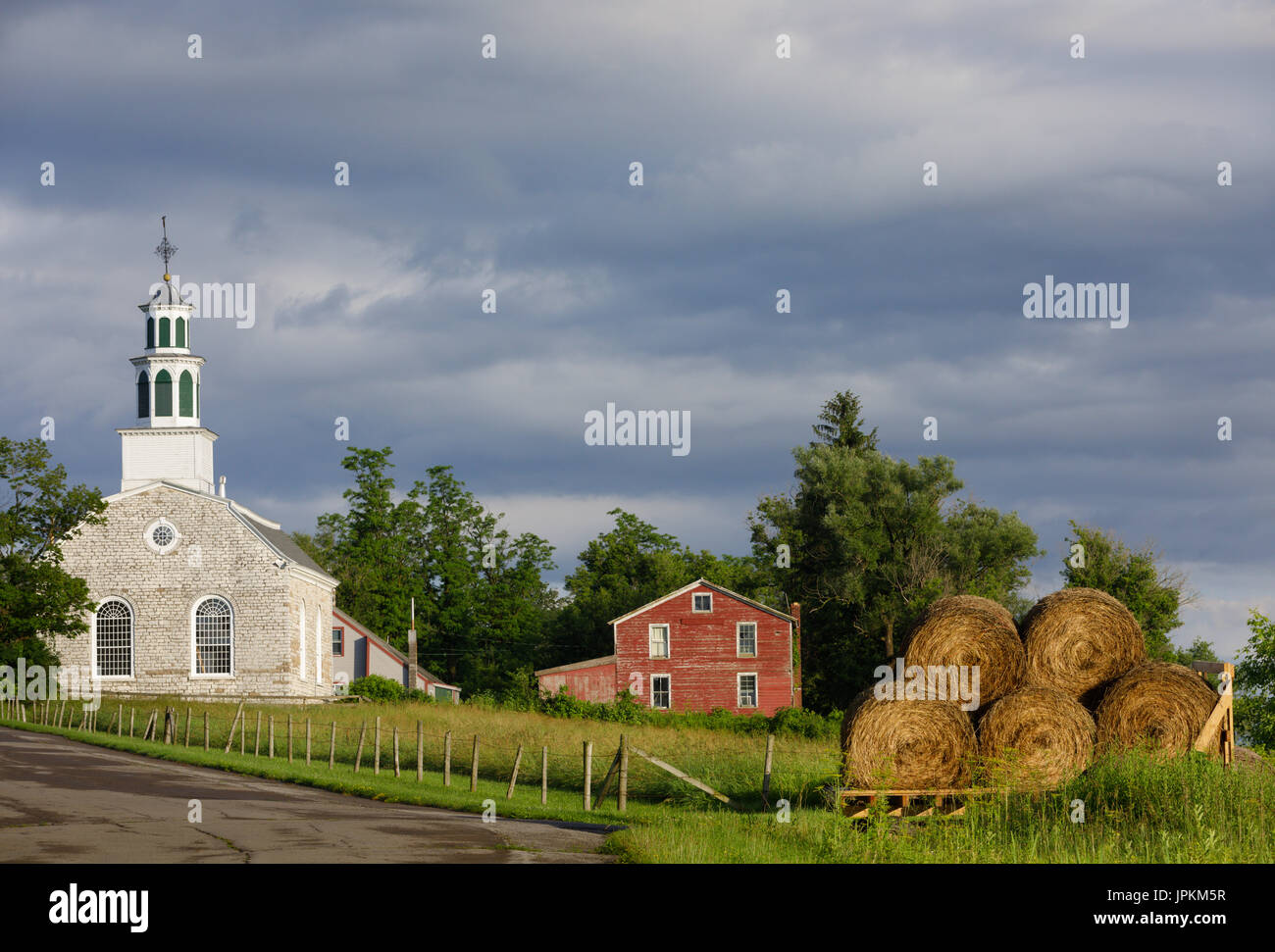L'État de New York, USA - l'église palatine, près de Nelliston, l'État de New York, dans la vallée de la Mohawk, de l'État de New York Banque D'Images