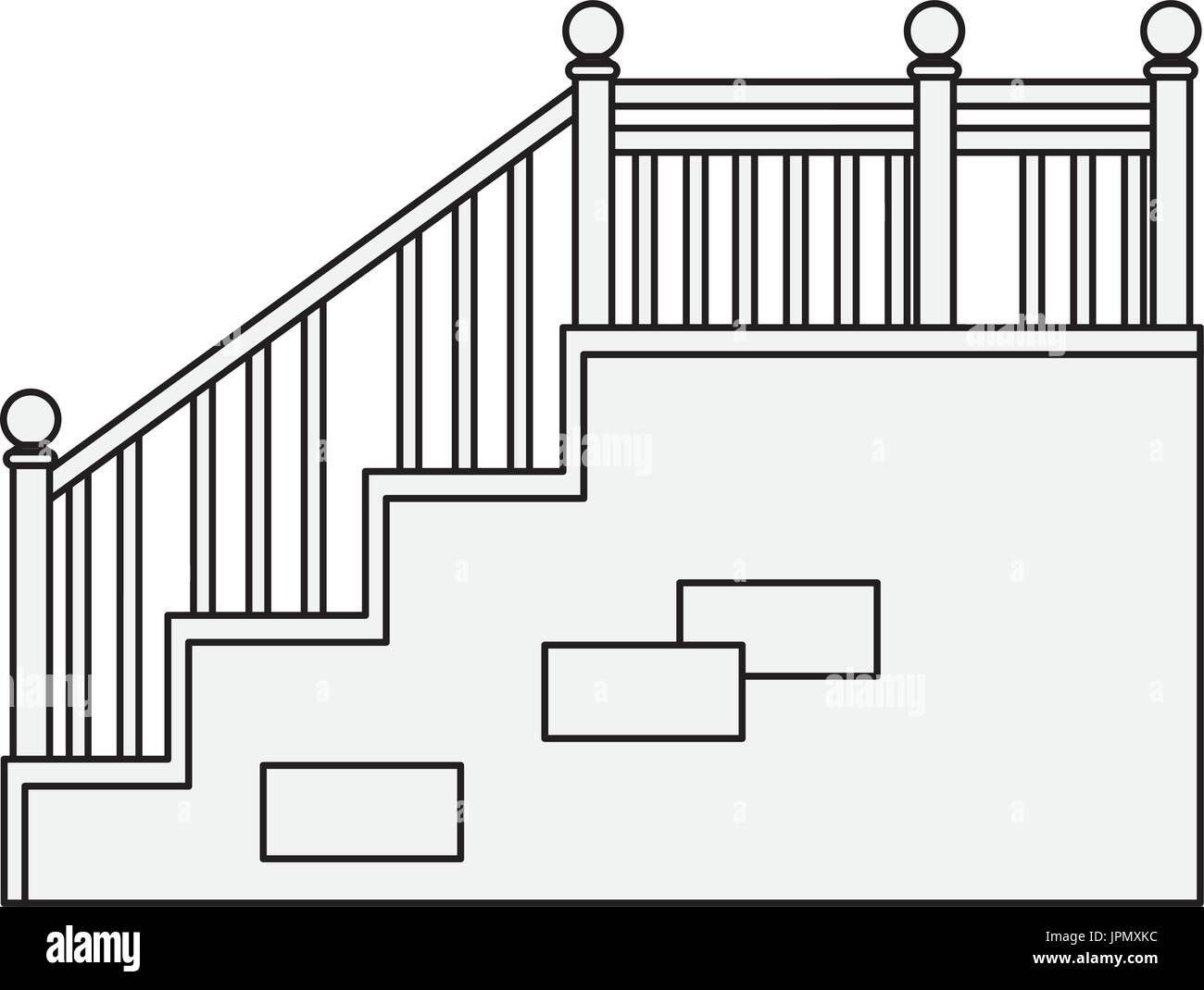 Escaliers icône sur fond blanc vector illustration Image Vectorielle ...