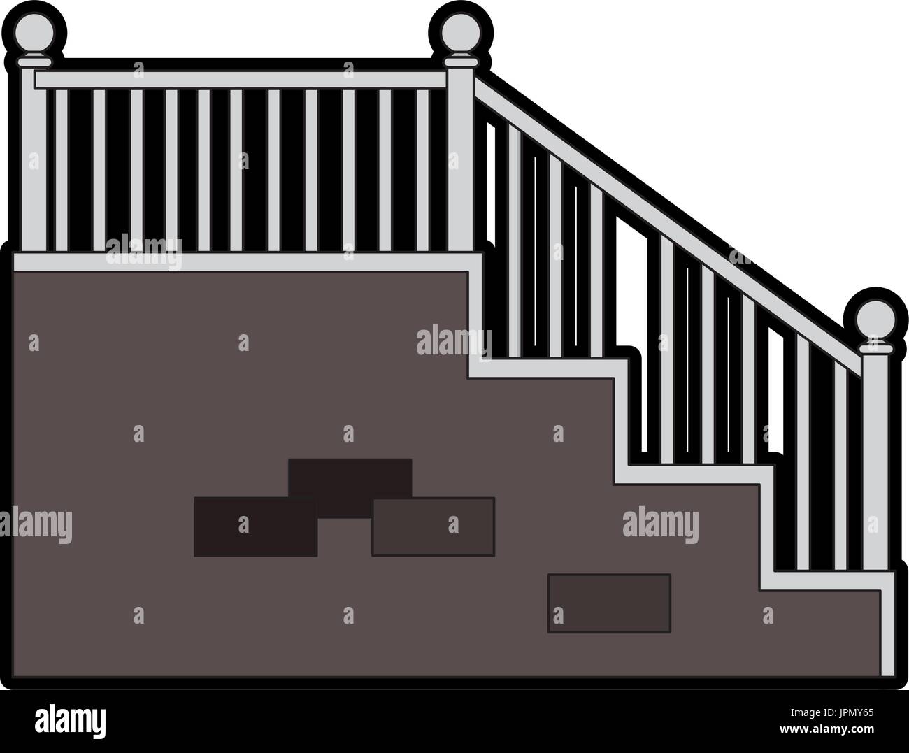 Escaliers icône sur fond blanc vector illustration Image Vectorielle ...