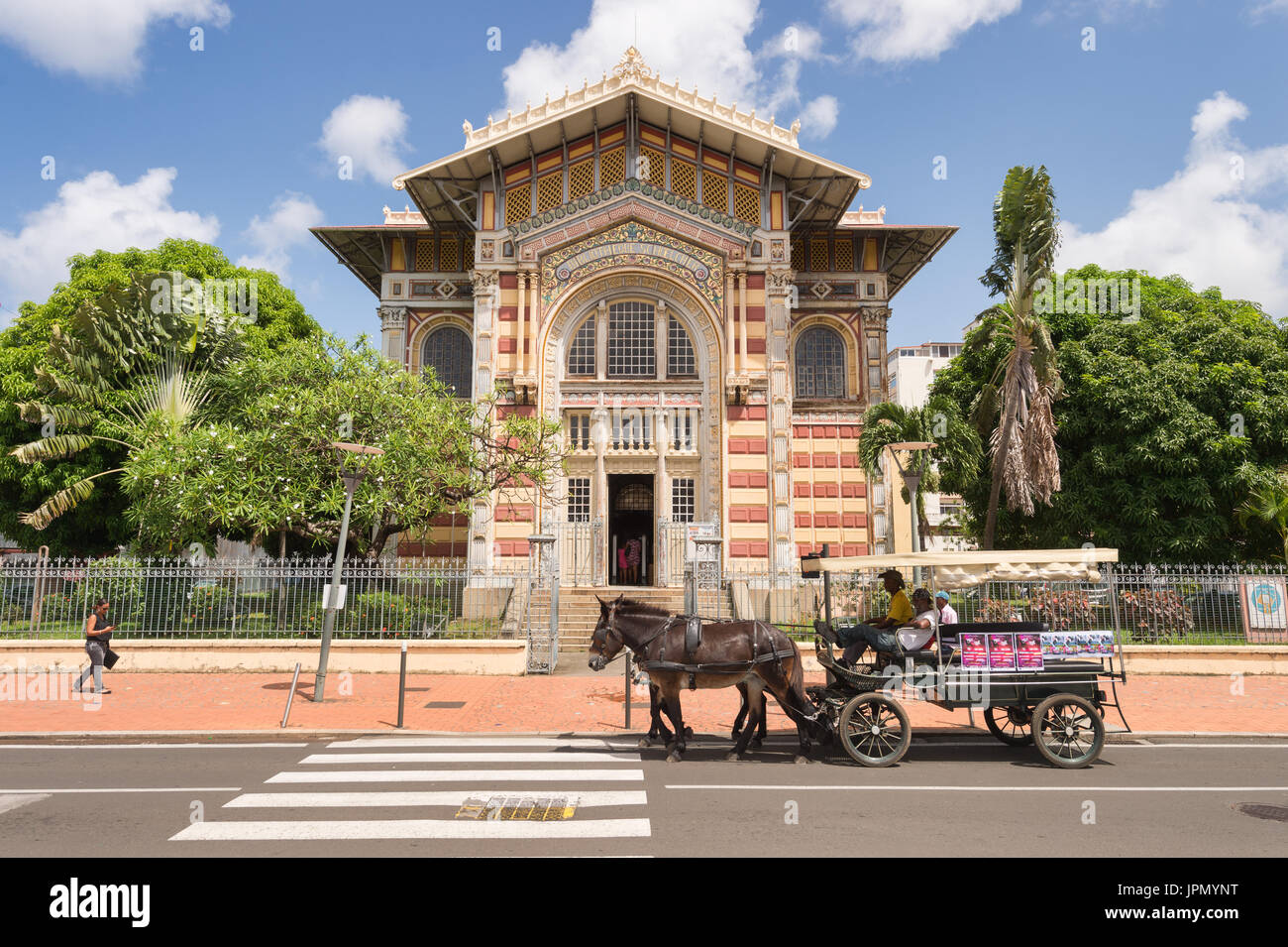 Bibliothèque Schoelcher à Fort-de-France, Martinique, Antilles Banque D'Images