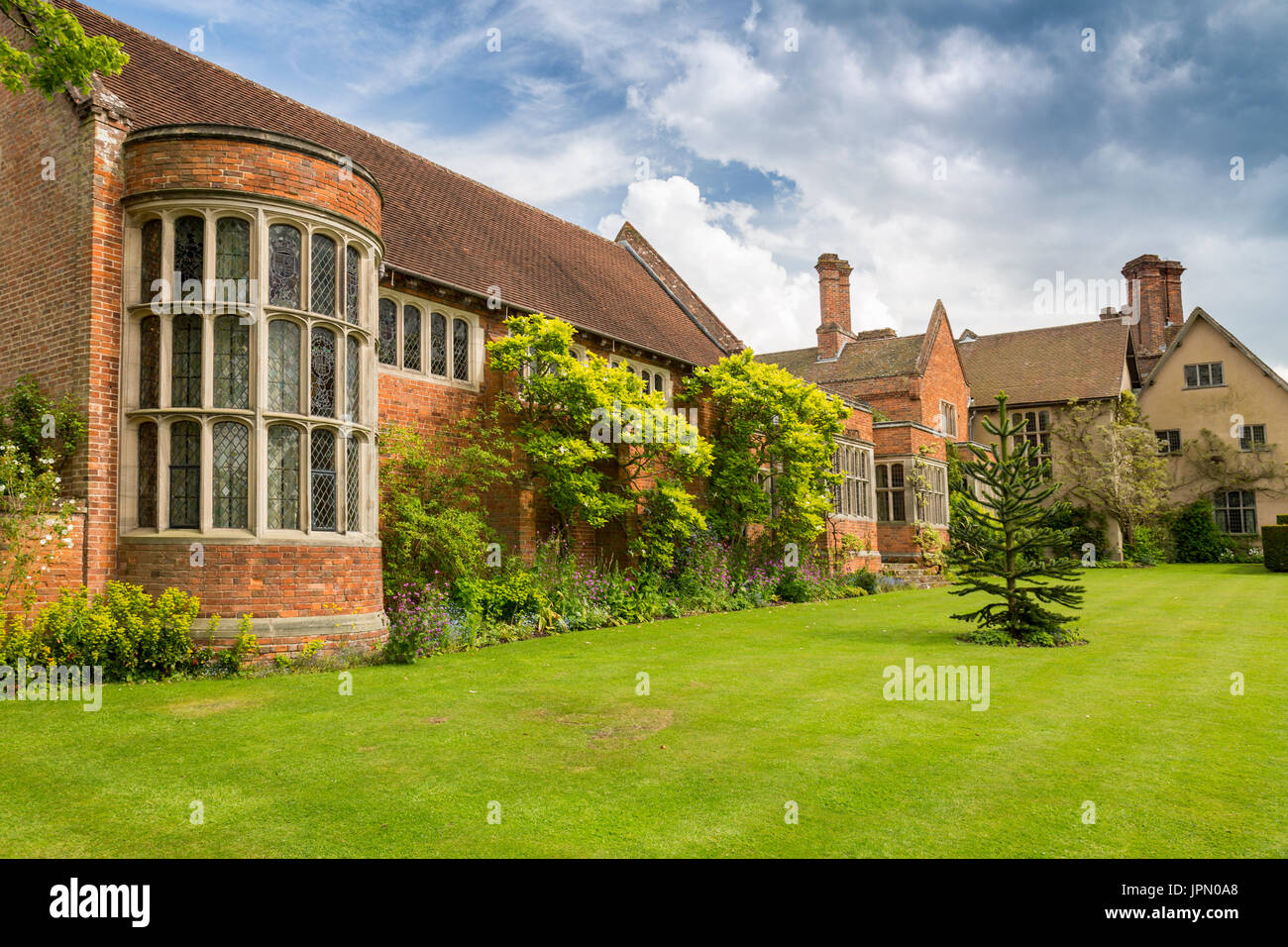 La grande salle à Packwood House - un manoir Tudor préservé dans le Warwickshire, Angleterre, RU Banque D'Images