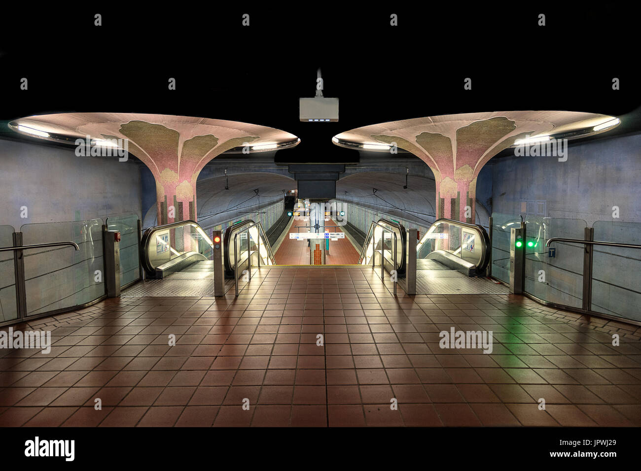 U Bahn Westend à Francfort am Main Banque D'Images