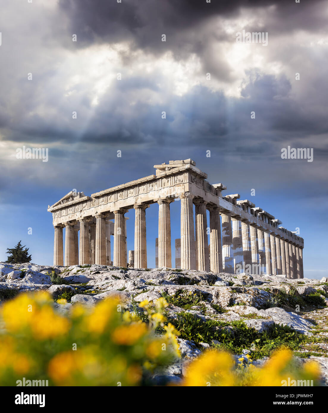 Célèbre temple du Parthénon sur l'Acropole à Athènes, Grèce Banque D'Images