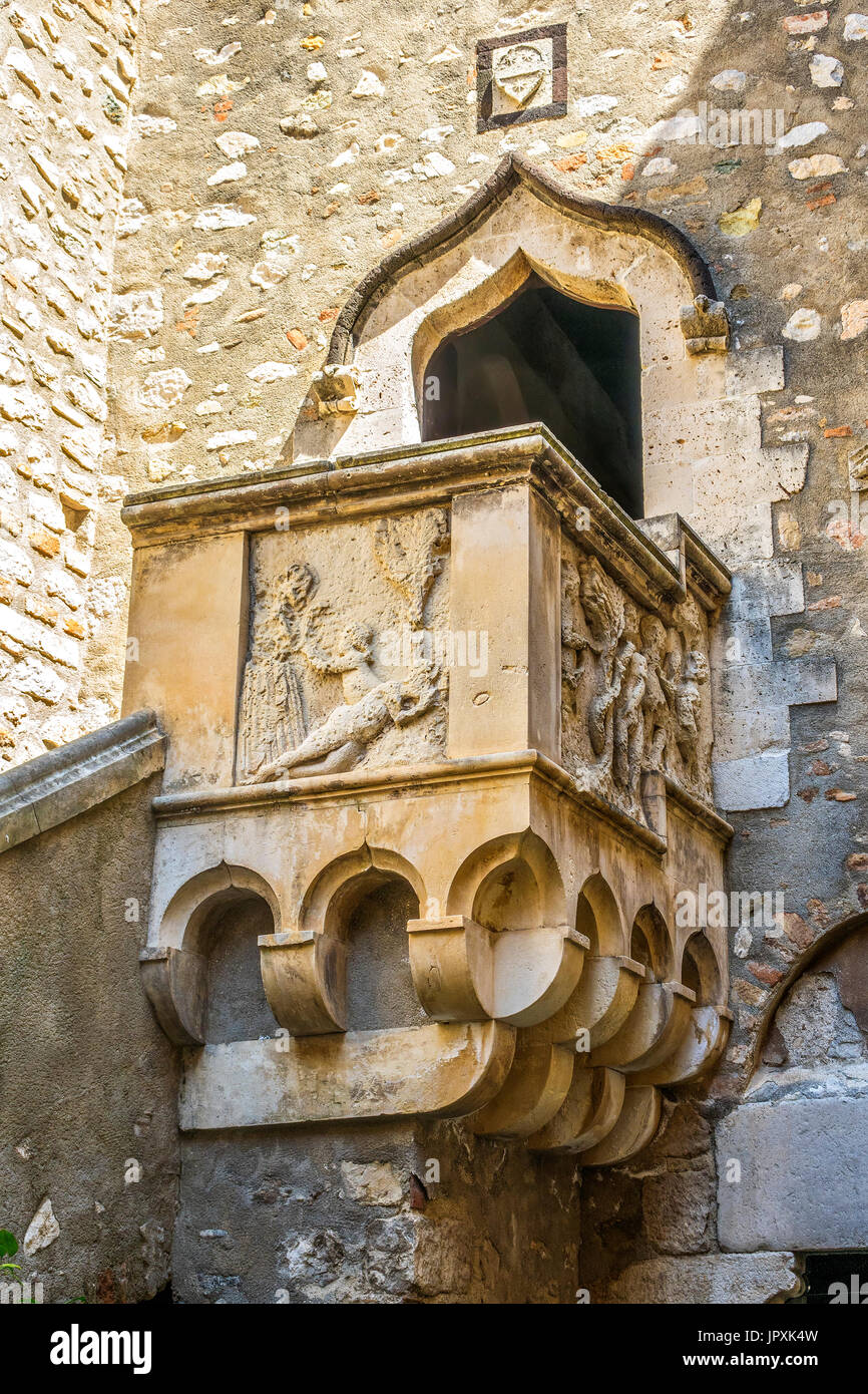 Palais médiéval Palazzo Corvaja, Taormina, Italie Banque D'Images