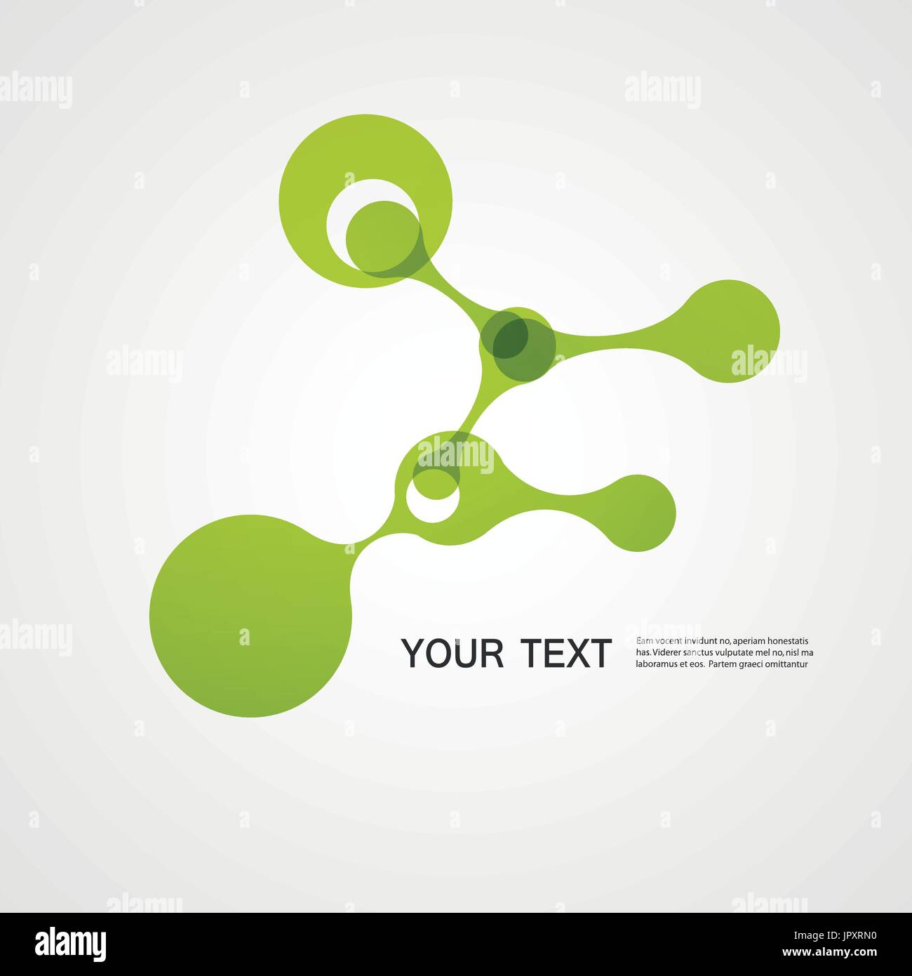 Molécule verte vecteur sur un fond blanc Illustration de Vecteur