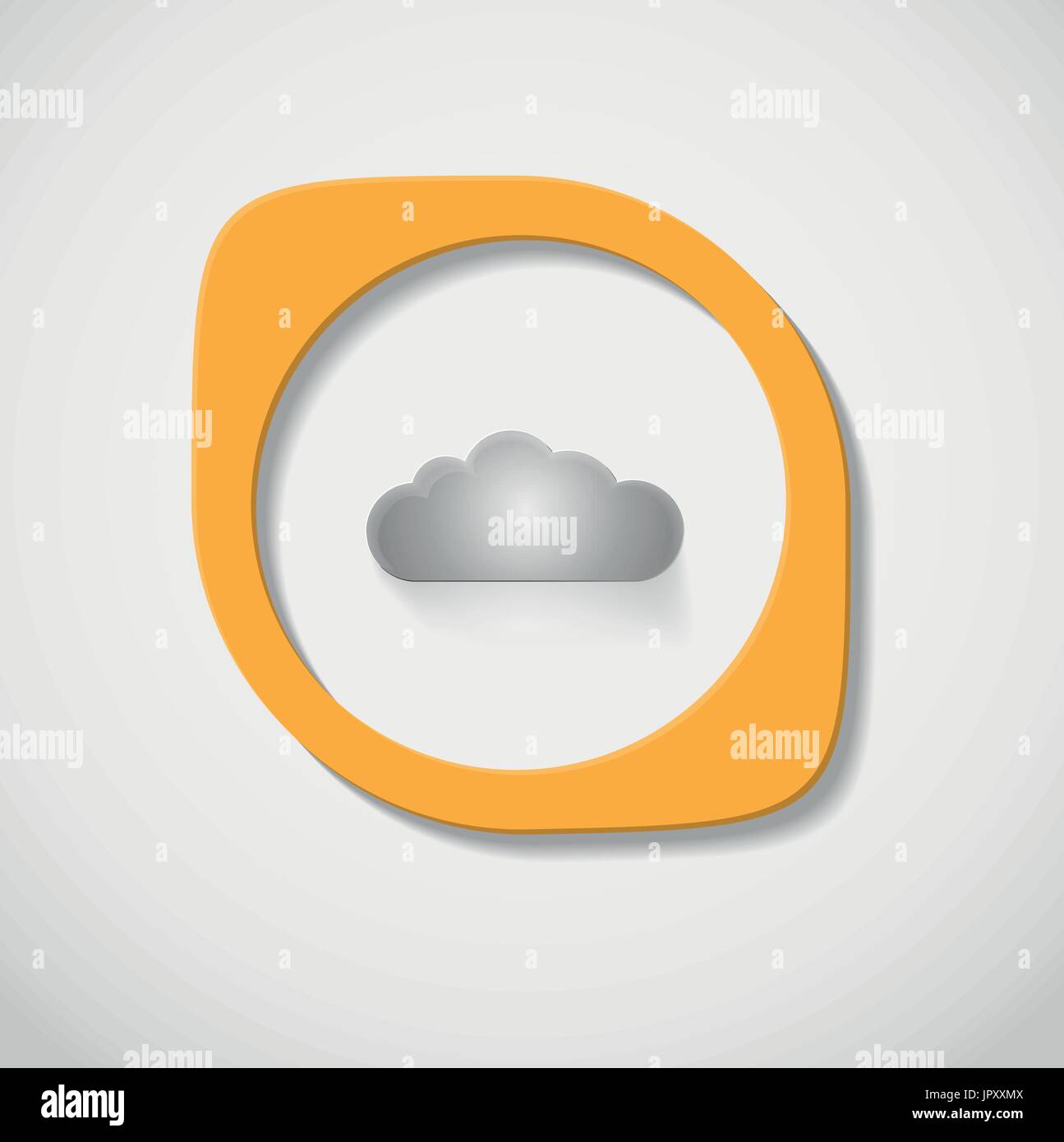 Vector nuage gris sur fond blanc Illustration de Vecteur