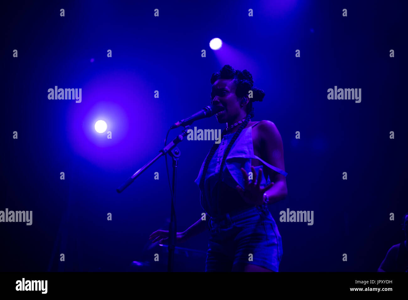 Jamila Woods performing live at Panorama Fest à New York City Banque D'Images