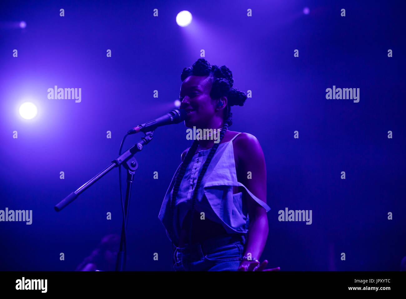 Jamila Woods performing live at Panorama Fest à New York City Banque D'Images