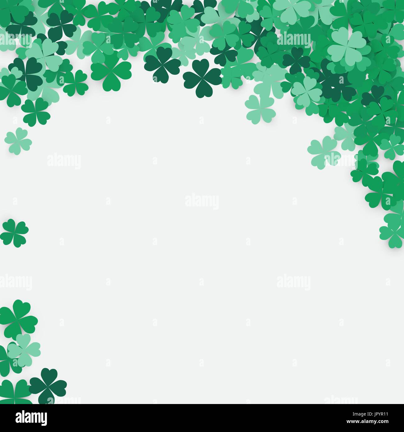 Happy Saint Patrick's Day Background. Clover, shamrock isolé sur fond blanc.Vector illustration Illustration de Vecteur