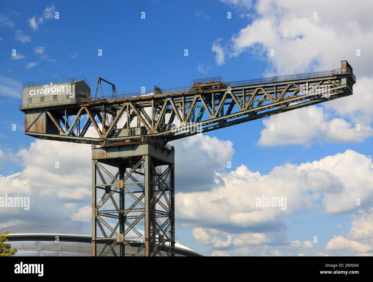 L'Finnieston Crane est une ancienne grue en porte-à-faux sur les rives de la rivière Clyde à Glasgow, en Écosse. Banque D'Images