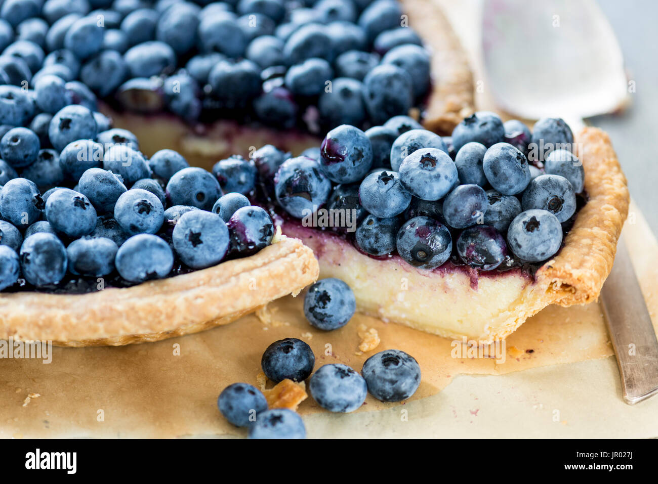 Tarte aux petits fruits bleu Banque D'Images