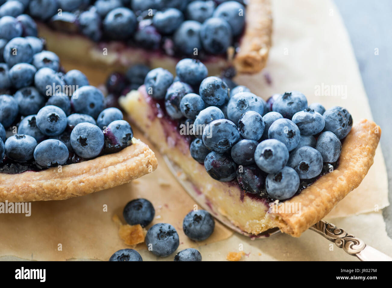 Tarte aux petits fruits bleu Banque D'Images