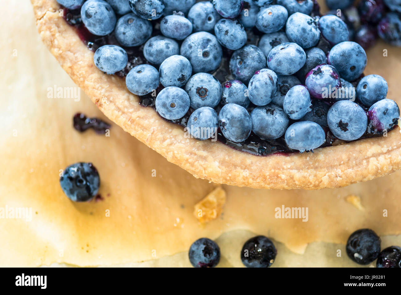 Tarte aux petits fruits bleu Banque D'Images