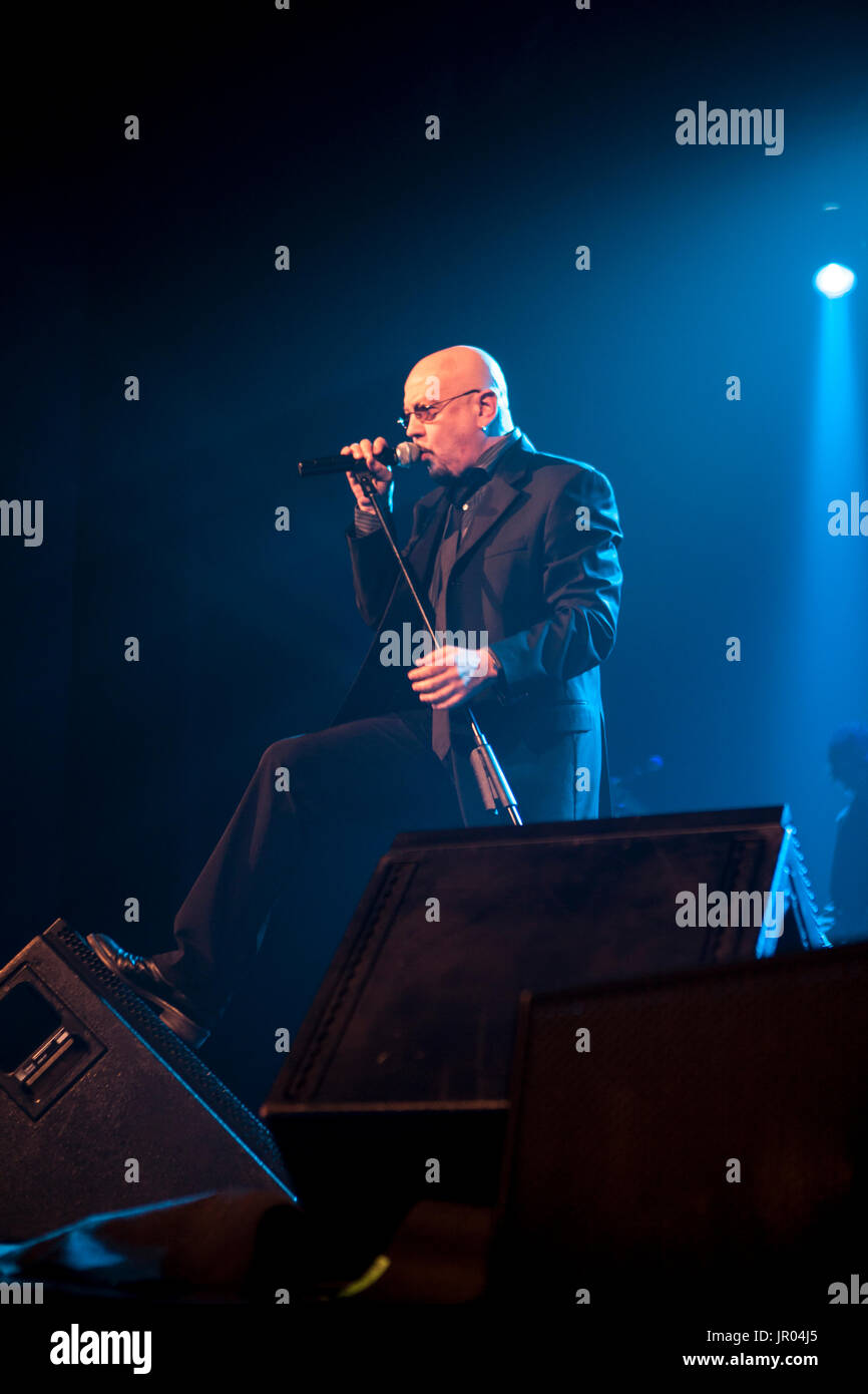 Enrico ruggeri en concert, Milan 2014 Banque D'Images