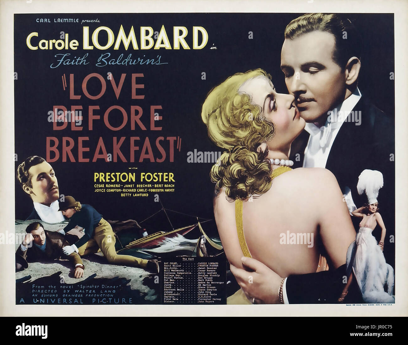 L'AMOUR AVANT LE PETIT DÉJEUNER 1936 Universal Pictures film avec Carole Lombard Banque D'Images